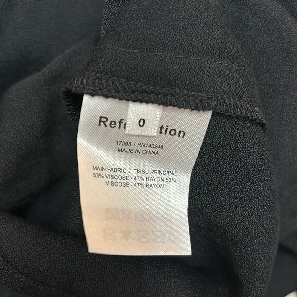 NWT Reformation Baltimore Dress Diamond Details Black Size 0 - Picture 16 of 16